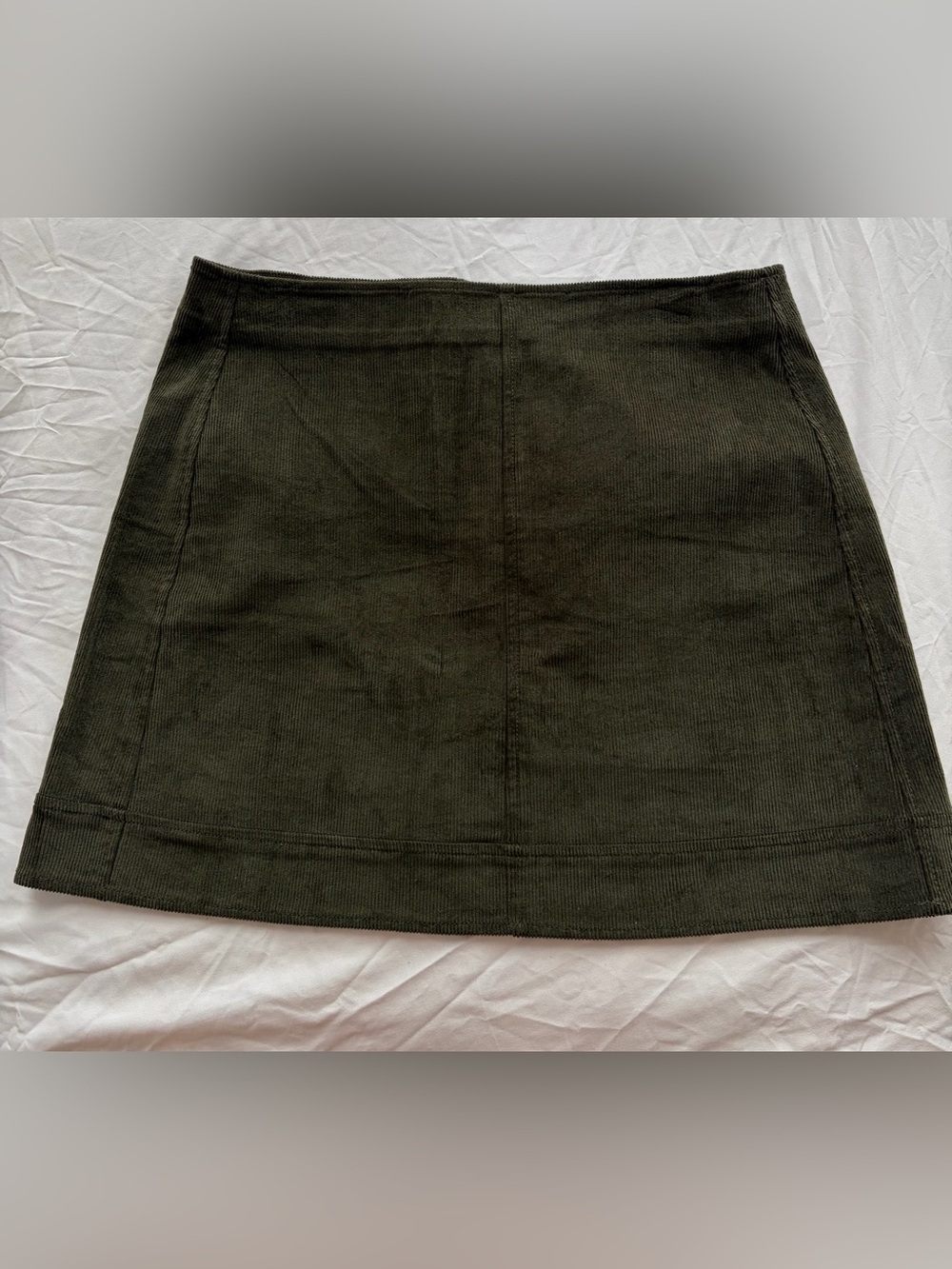 Banana Republic Factory Olive CORDUROY SEAMED MINI SKIRT Never Worn!